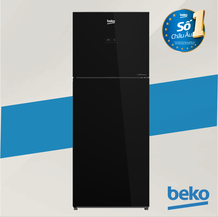 [Trả góp 0%]Tủ lạnh Beko Inverter Cao cấp RDNT401E50VZGB - Công nghệ mới Ánh Sáng Vi Chất - Kính đen kim sa - 375L -  SX Thái Lan - Tiêu chuẩn Châu Âu - Hàng chính hãng bảo hành 2 năm