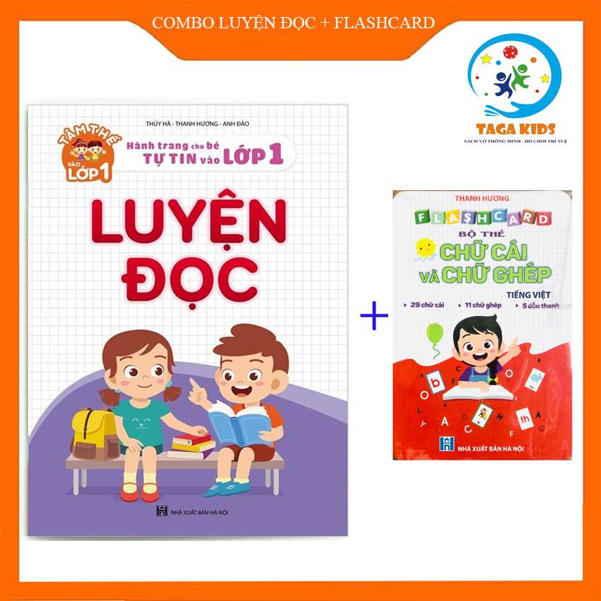 [COMBO SÁCH LUYỆN ĐỌC + BỘ THẺ FLASHCARD] Hành trang cho con tự tin vô lớp 1.