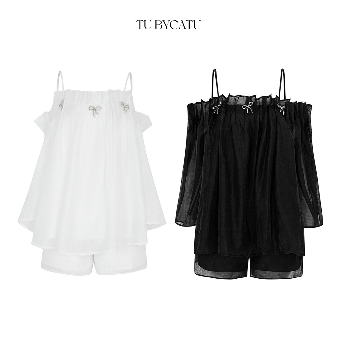 Tubycatu | set áo và quần short zane white set