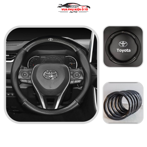 Bọc vô lăng carbon 4s cao cấp kèm logo Hãng