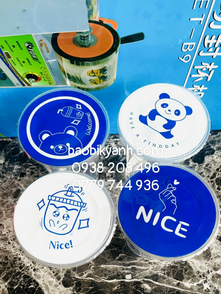 Cuộn màng ép ly nhựa trà sữa, cuộn keo ép ly, màng dập côc