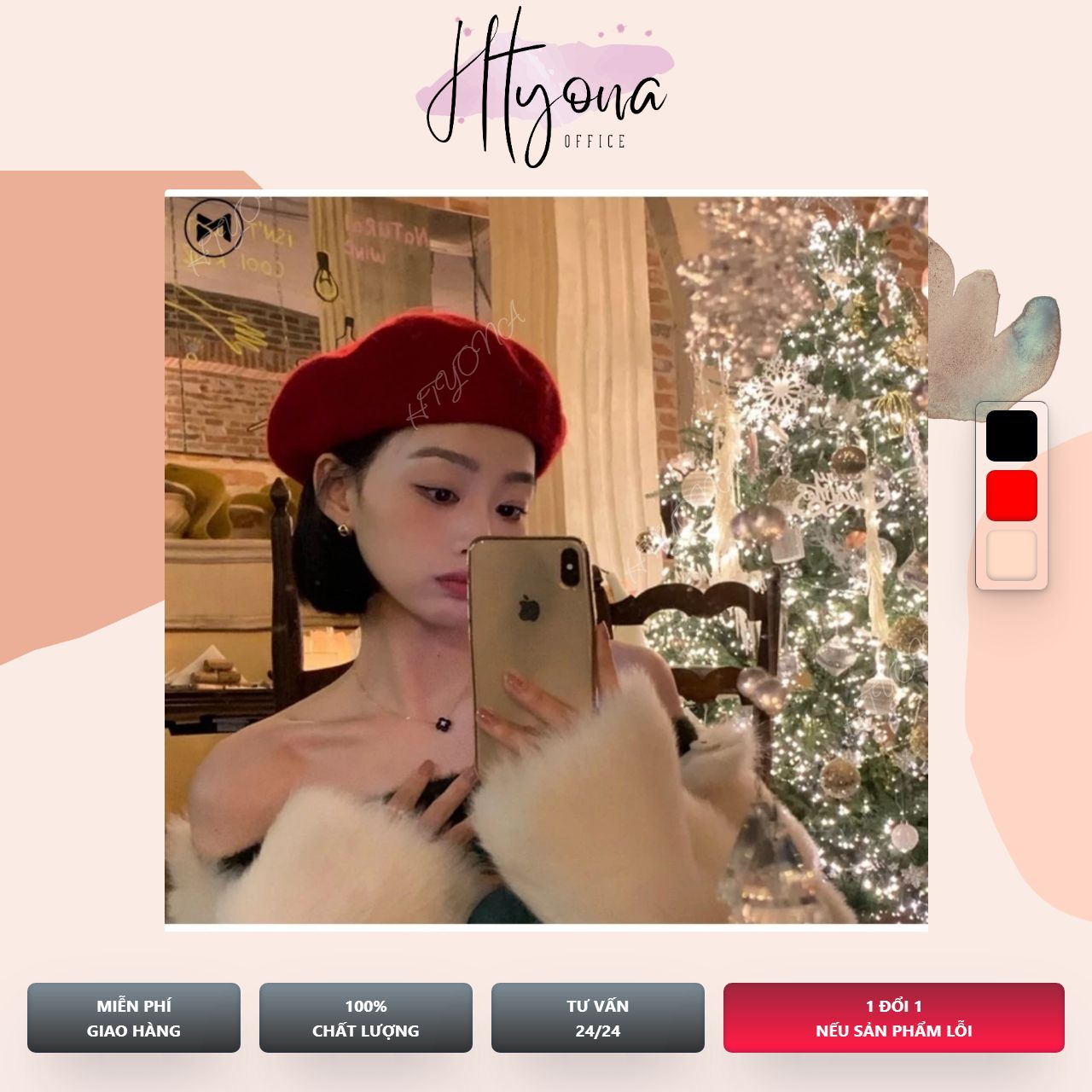 Nón nồi beret thời trang hot trend mùa đông unisex