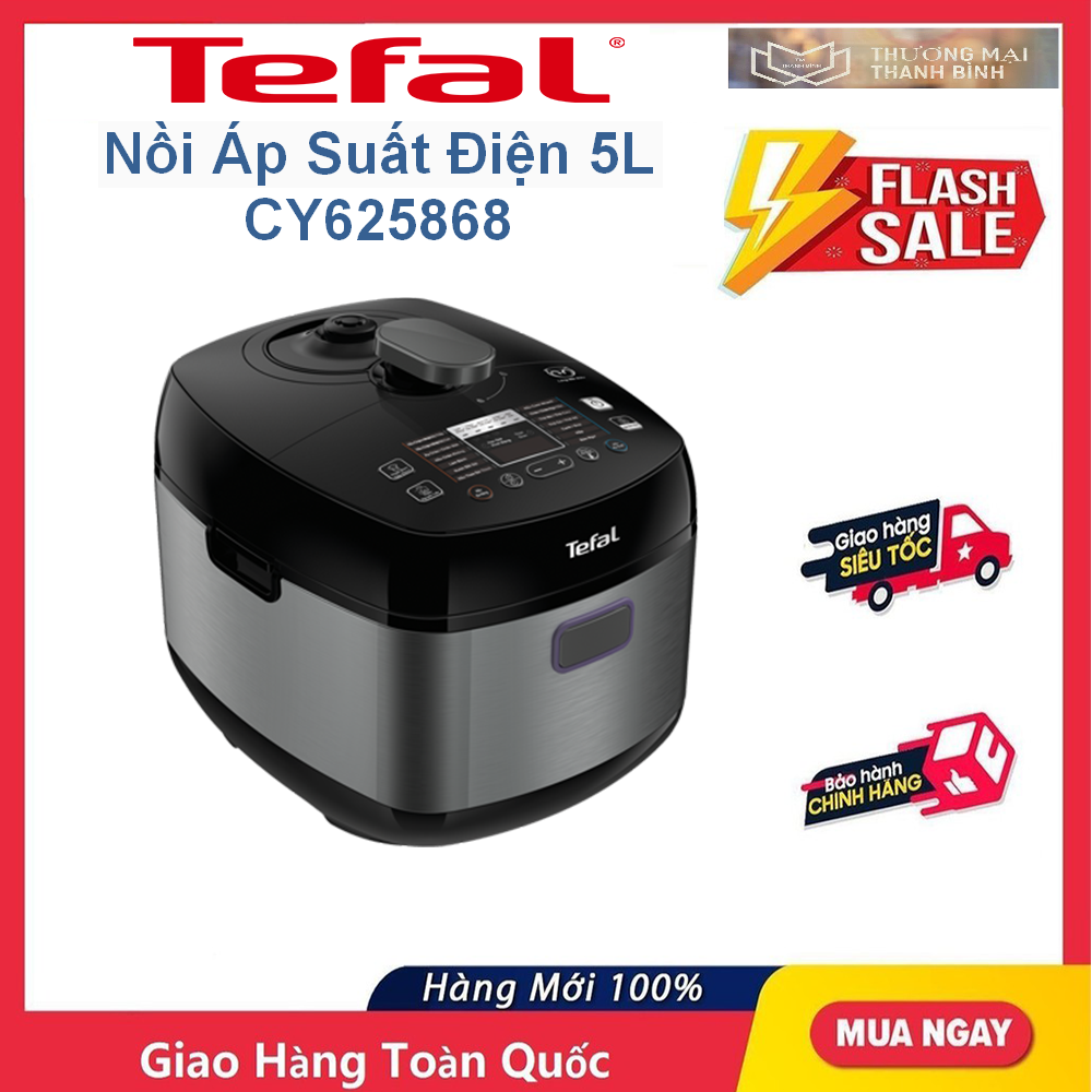 Nồi áp suất tefal smart pro multicooker cy625868 - 1000w, 5l