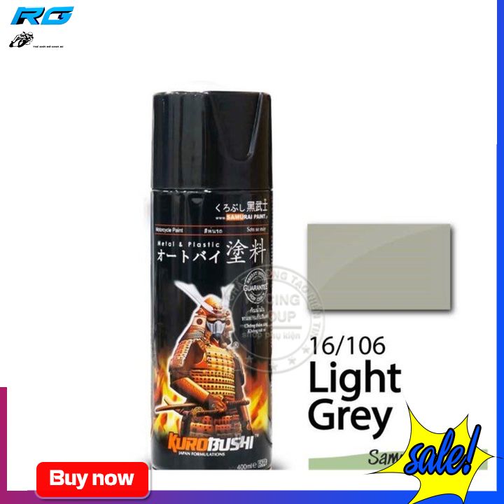Chai sơn xịt samurai màu xám sáng 16/106 - sơn chính hãng