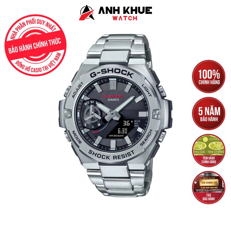 Đồng hồ casio g-shock nam dây kim loại gst-b500d-1adr