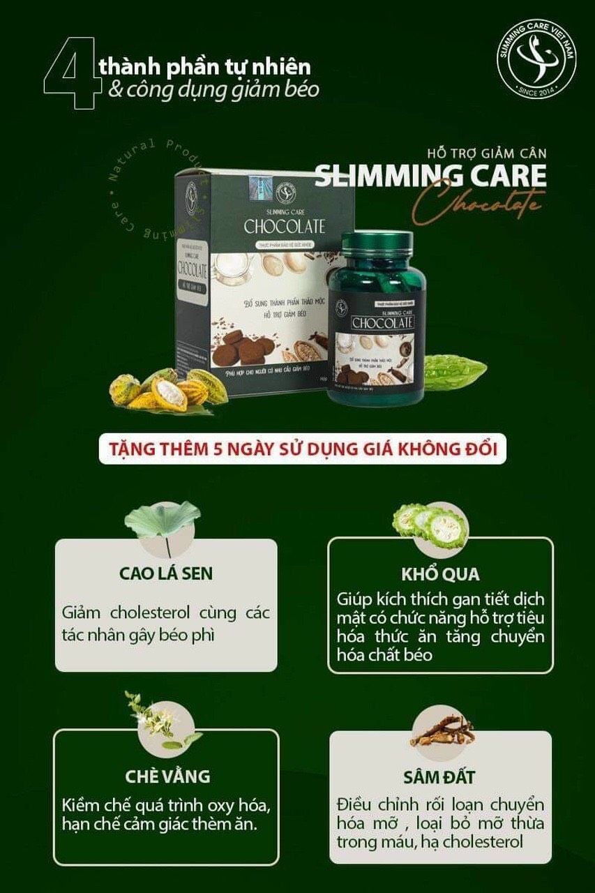Ke o Socola Giảm Cân Slimming Care Chocolate Chính Hãng Mẫu Mới 2