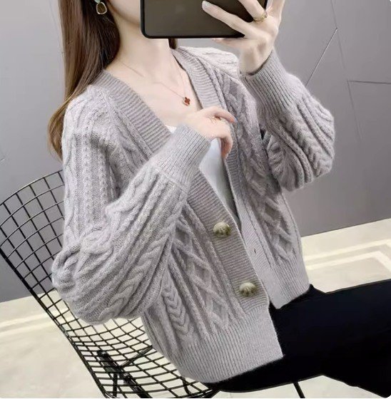 Áo cardigan len, áo len quảng châu, free size 40kg - 58kg. mã a62