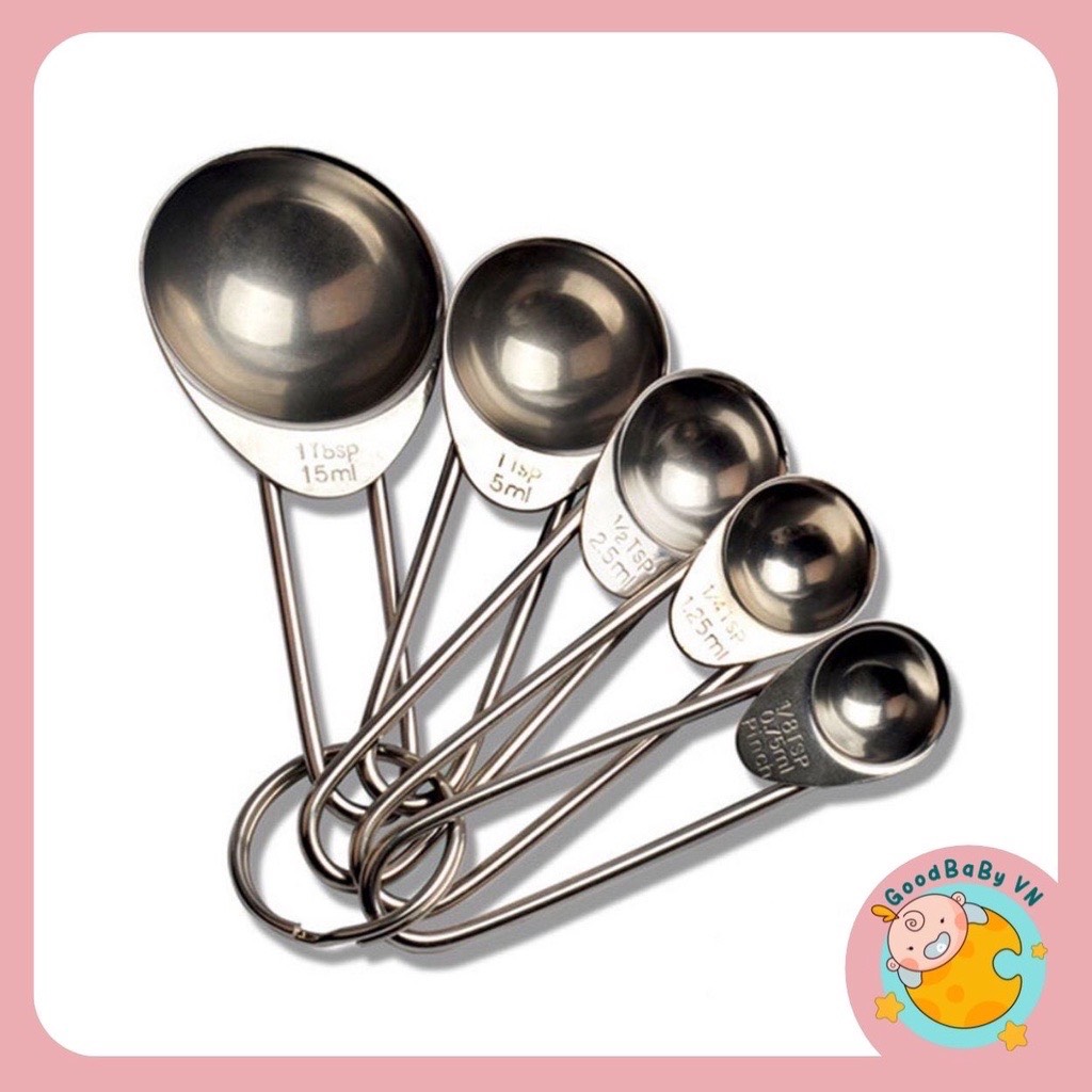 Bộ thìa đong inox 5 chiếc goodbabytbvn