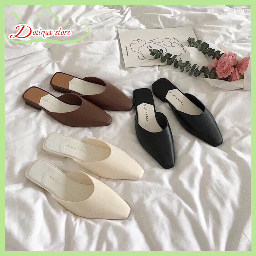 Dép sục nữ Hàn Quốc, chất liệu nhựa giả da siêu đẹp, không sợ đi dưới mưa, gót cao 1,5cm lót em chân thoải mái phù hợp đi chơi đi làm - Dozimax store