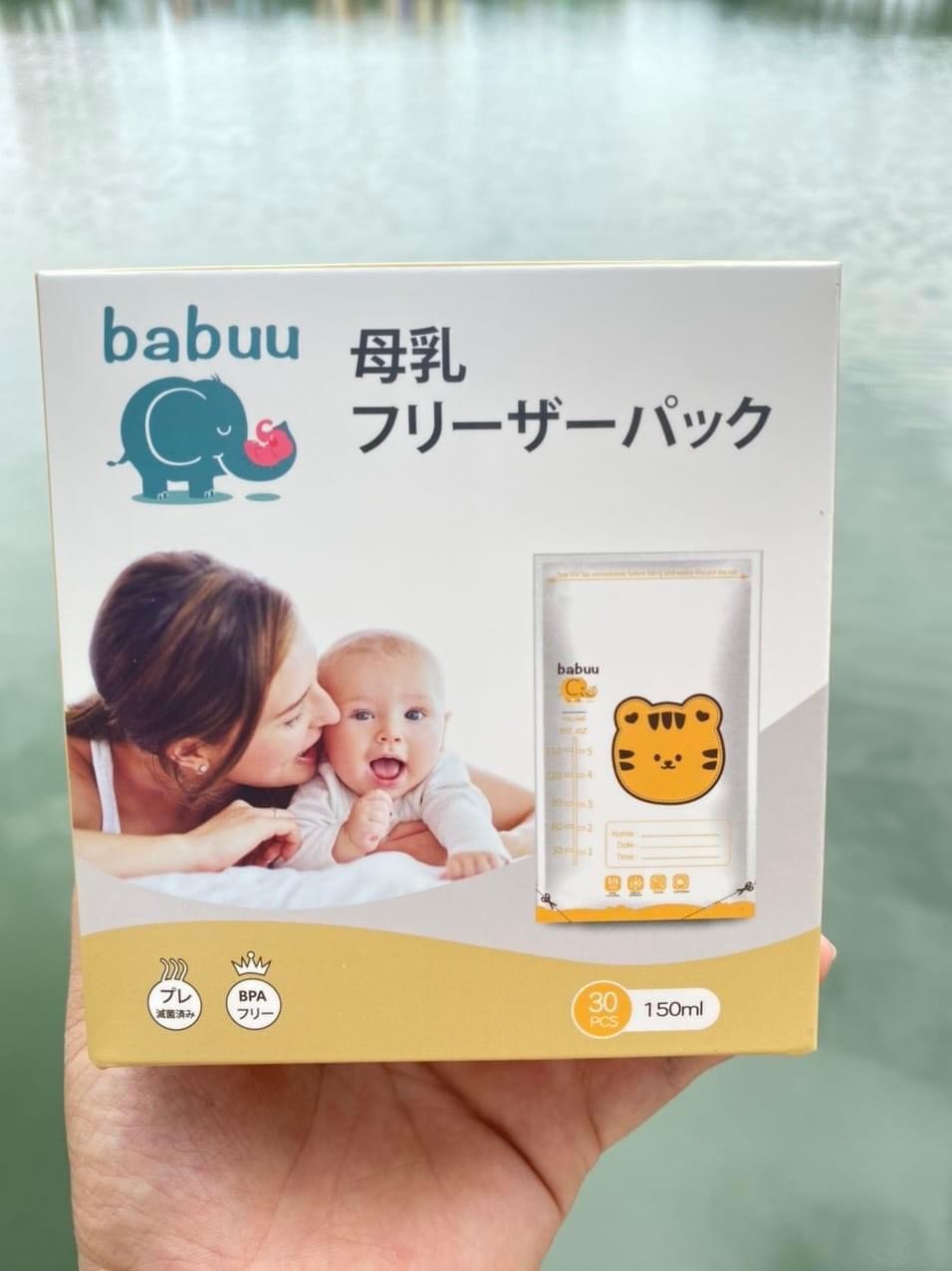 Túi trữ sữa BABUU 150ml mẫu mới cải tiến