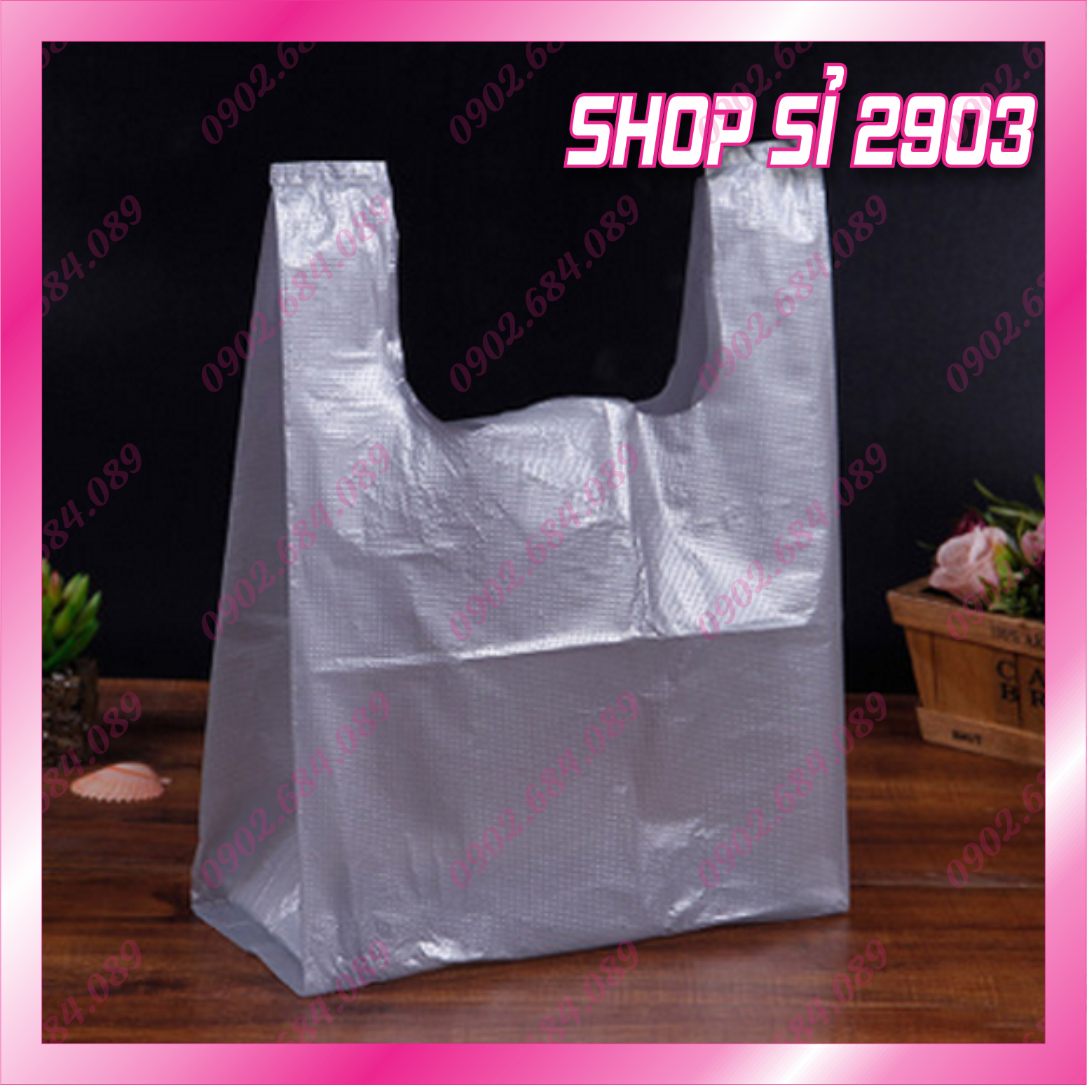 1 Kg túi xốp trắng có quai