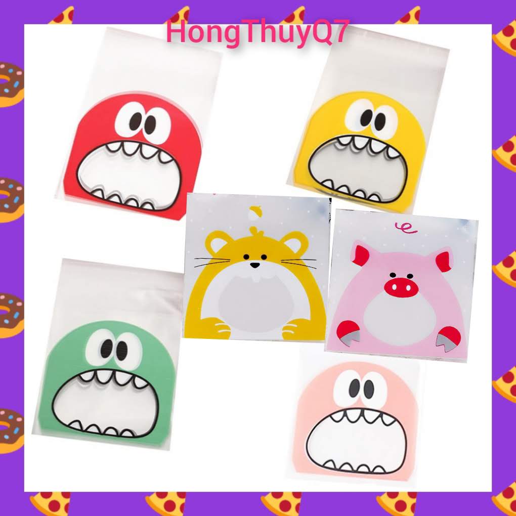Túi bóng kính đựng bánh kẹo, quà tặng 10x10+3 nhiều hình thú dễ thương /MS1.18./ - HongThuyQ7