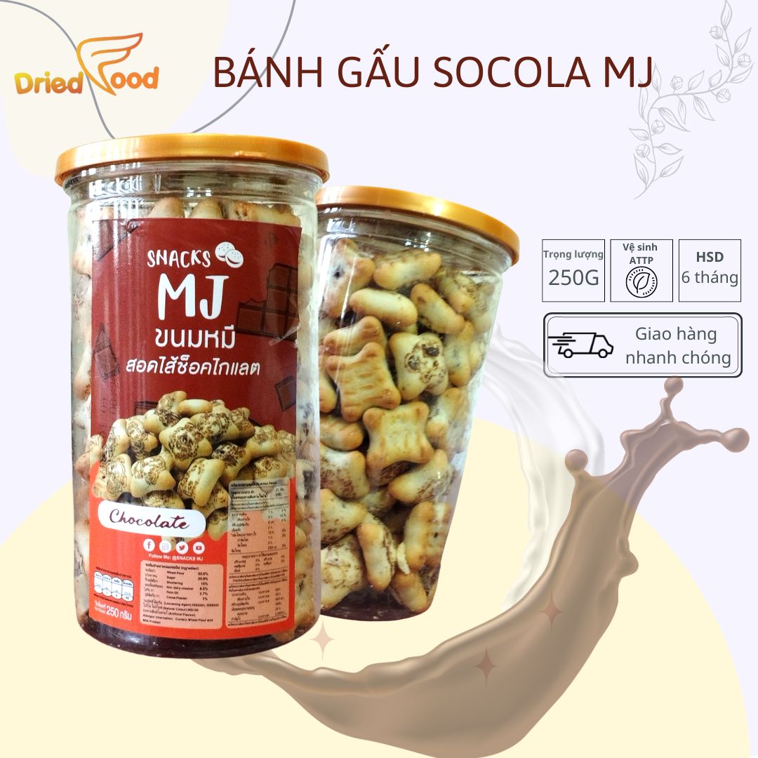 Bánh Gấu Nhân Socola MJ Thái Lan 250g