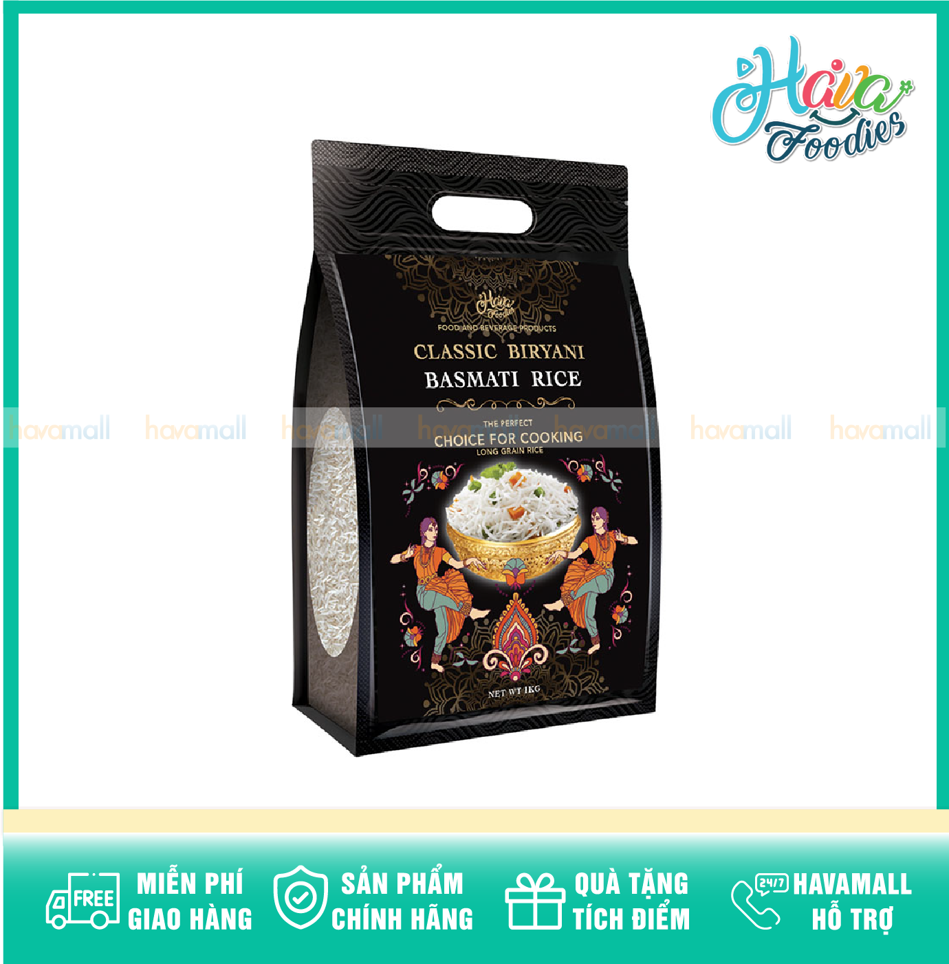 [HOÀN TIỀN MAX 10%] Gạo Ấn Độ Basmati Tốt Cho Người Ăn Kiêng 1kg – Basmati Rice