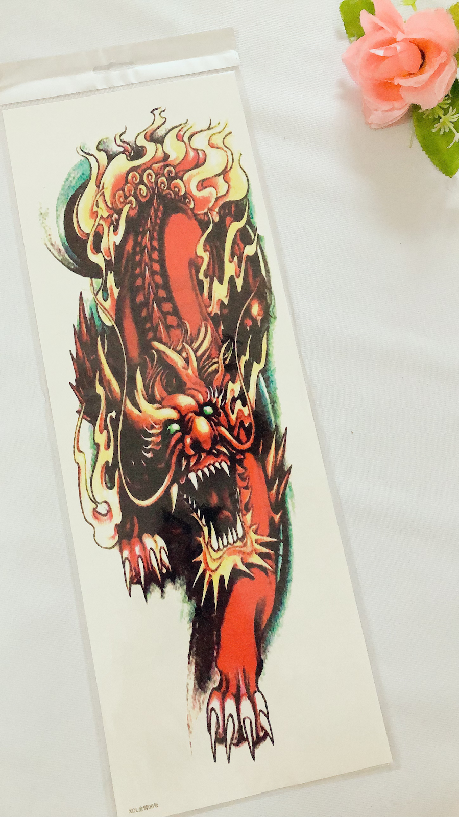 [HCM]hình xăm màu full cánh tay hình Quan Vũ 17x48cm