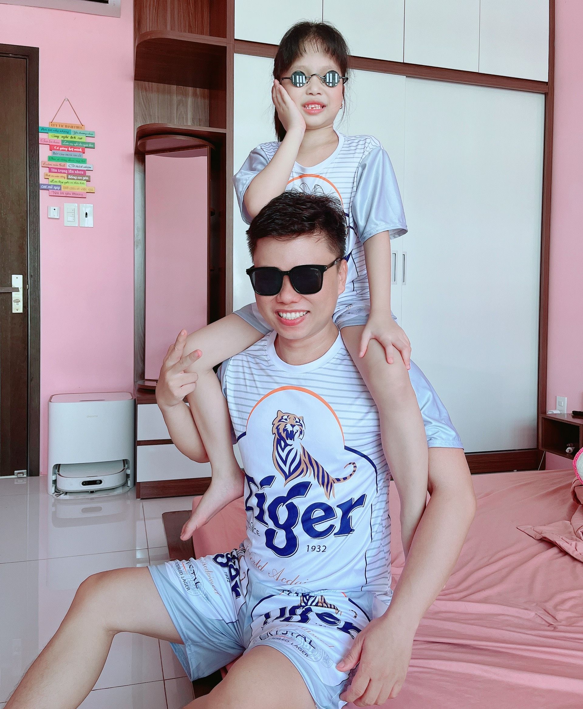 Đồ Bộ nam nữ màu họa tiết in nhiệt sét quần áo BIA TIGER BẠC chất thun lạnh cao cấp