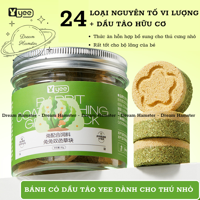 Bánh cỏ dầu tảo Yee dành cho thú nhỏ