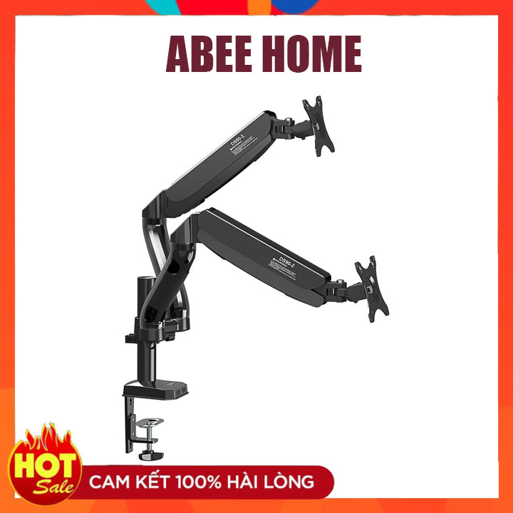 Giá treo màn hình máy tính, tay treo màn hình xoay 360 độ cao cấp