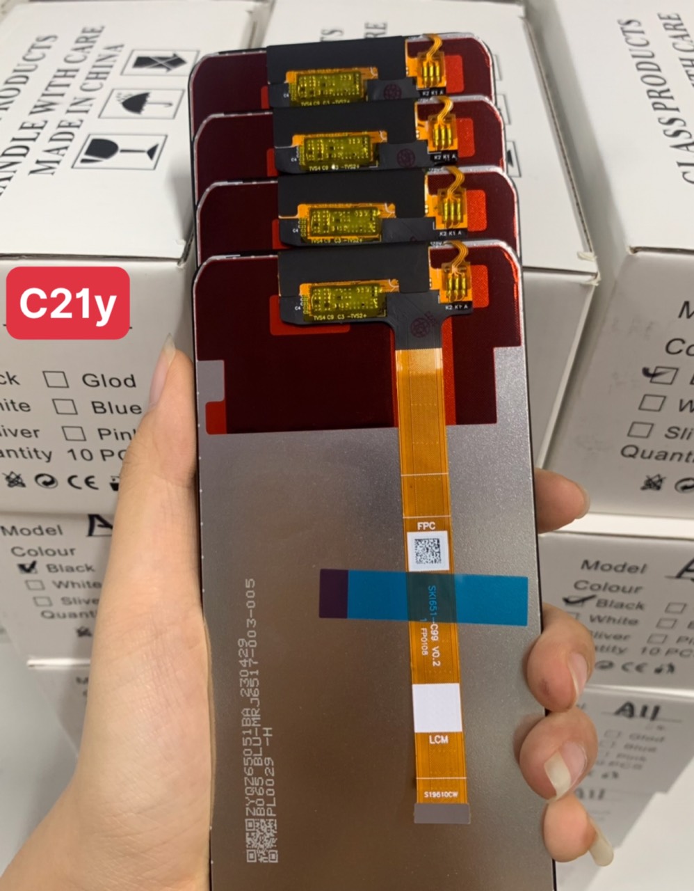 Màn hình zin new oppo realme C21Y / realme C25Y, nguyên bộ màu đen