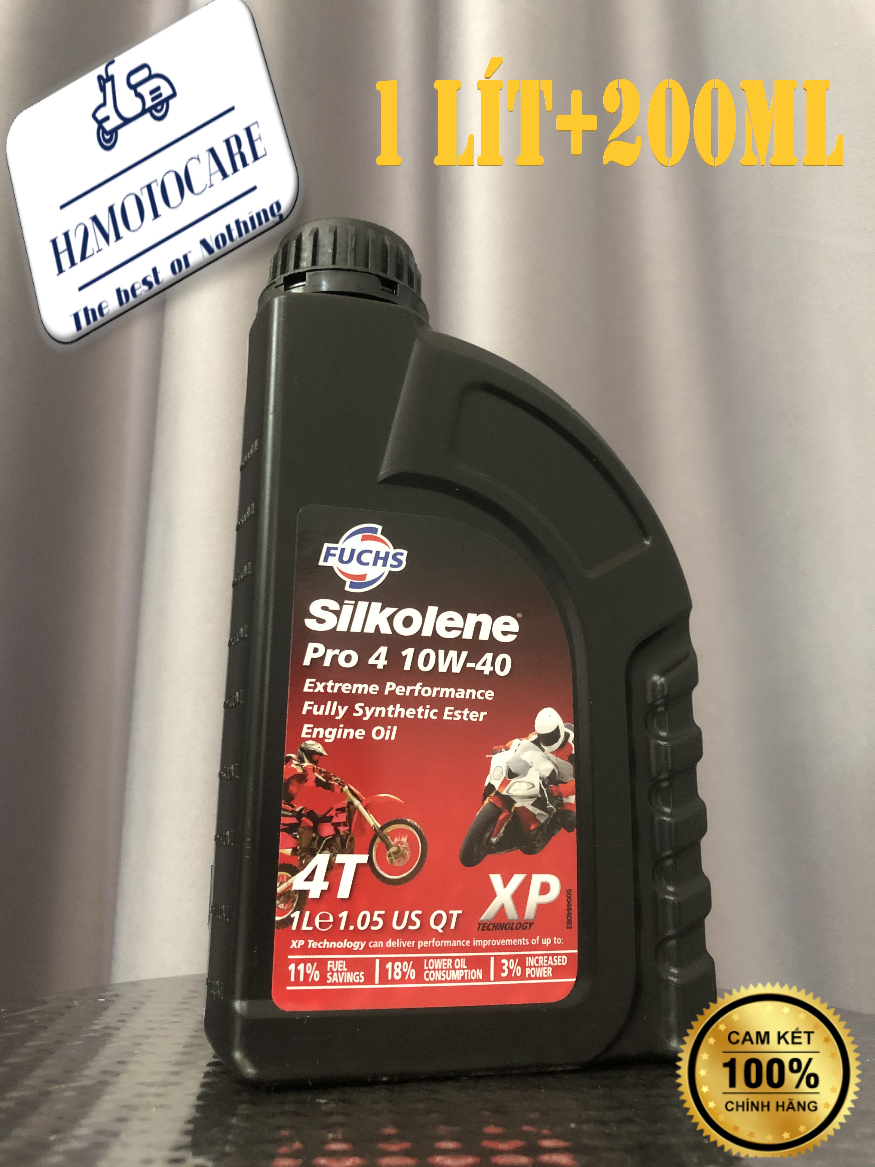1L2 Nhớt FUCHS SILKOLENE PRO 4 10W40 XP ( 1 Lít+200ml )