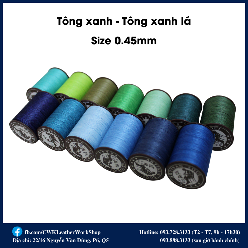 Chỉ sáp Artisan Soul size 0.45mm chuyên may đồ da, thắt vòng tay Macrame