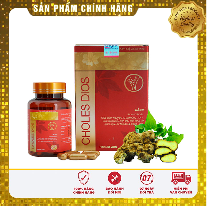 Choles Dios Hỗ Trợ Hạ Mỡ MáuMen Gan Cao