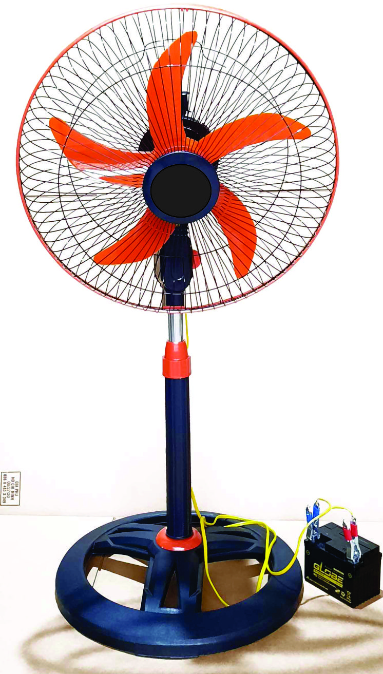 QUẠT KẸP BÌNH 12V. LOẠI CÔNG NGHIỆP CÁNH 40CM. CÔNG SUẤT 25W. CÓ 3 TỐC ĐỘ GIÓ. CÓ ĐÈN LED CHIẾU SÁNG.