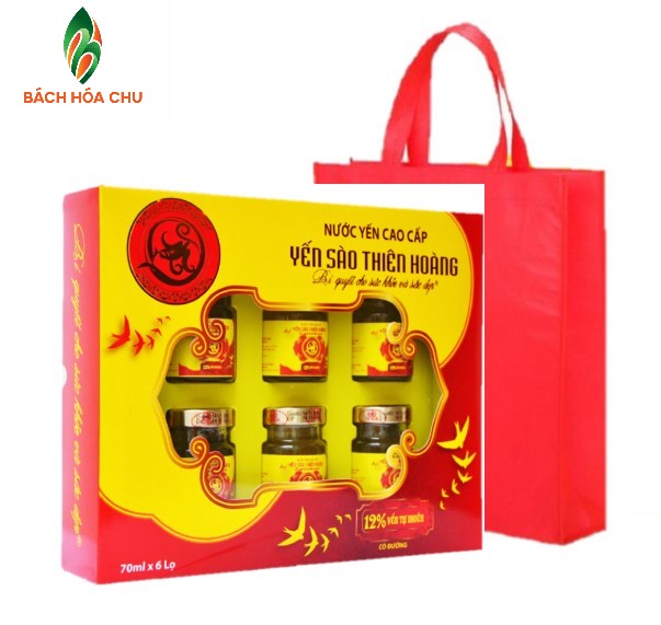 [HCM]Hộp yến sào Thiên Hoàng 12% yến tổ kèm túi giấy