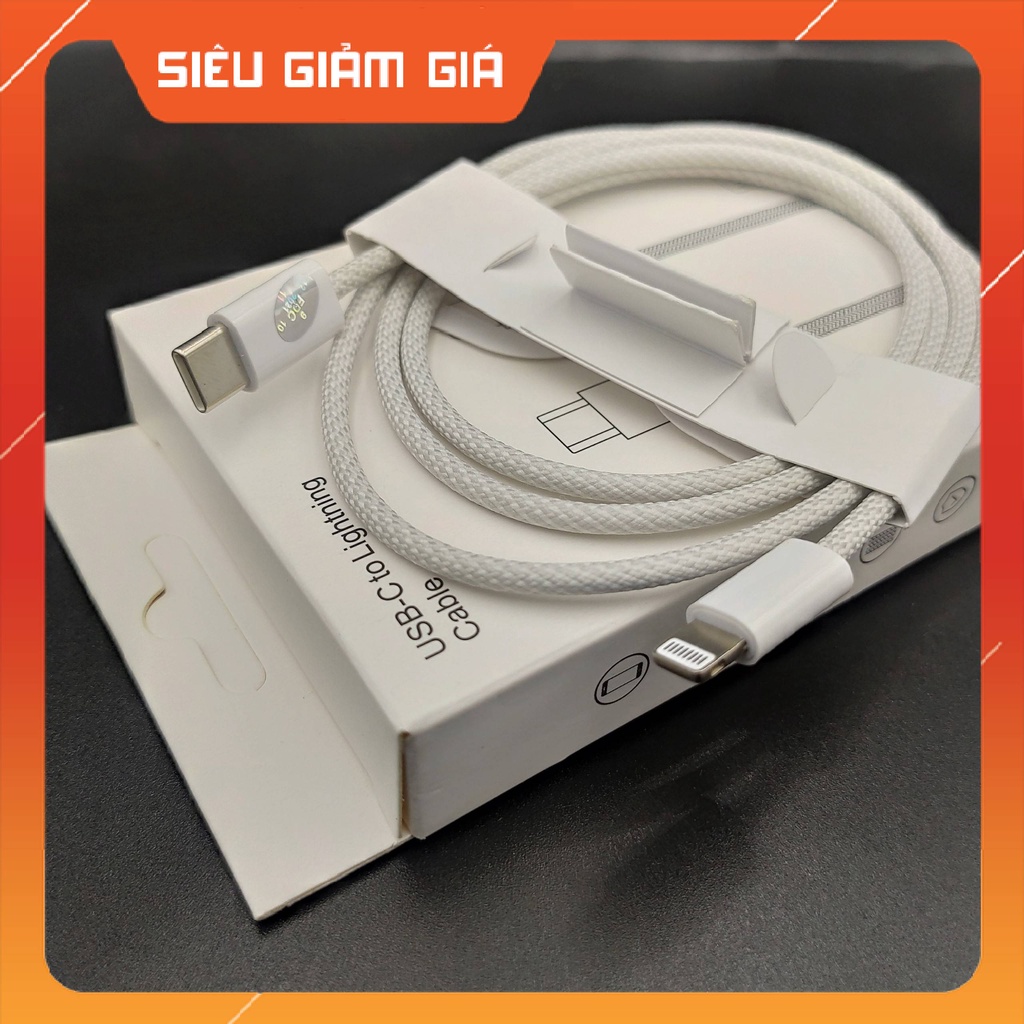 Cáp sạc nhanh imac type c to lightning dài 1m2, sạc nhanh 20w, bọc dù chống đứt, bảo hành 12 tháng