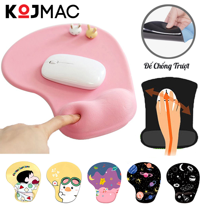 Miếng Lót Chuột Có Đệm Tay Silicon Chống Mỏi Tay KOJMAC ( Computer Mouse Pad Cute 3D, Bàn Di Chuột, Lót Chuột Máy Tính Kê Tay Cao Cấp Giá Rẻ ... Lot Chuot PKA095 )