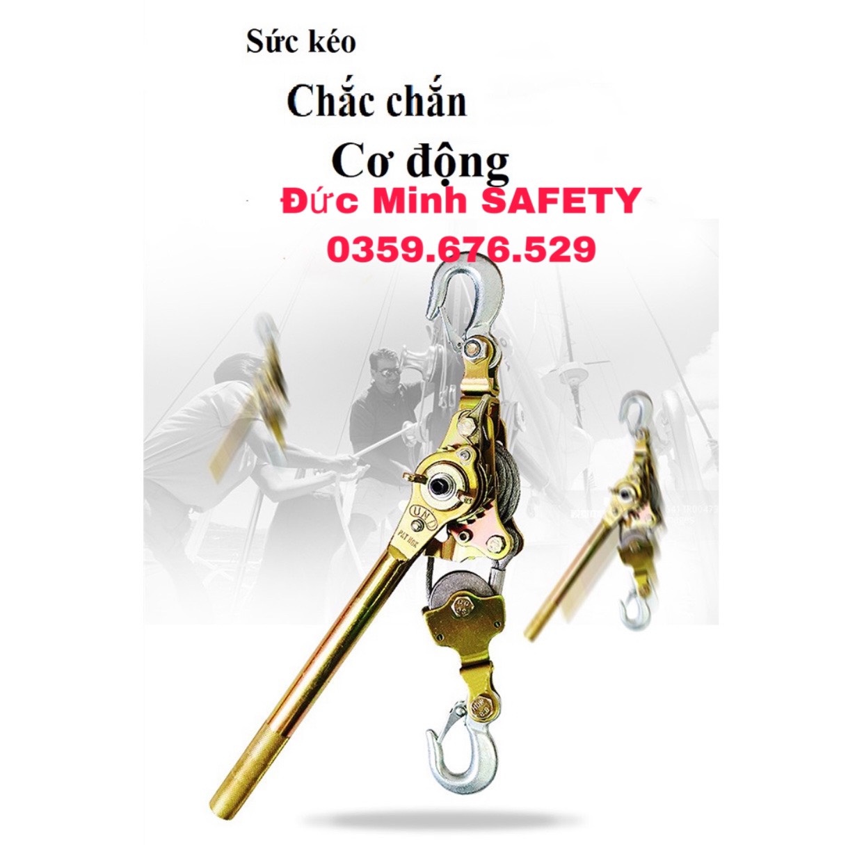 Pa lăng lắc cáp - thiết bị dùng để kích tăng dây điện, cáp quang và viễn thông