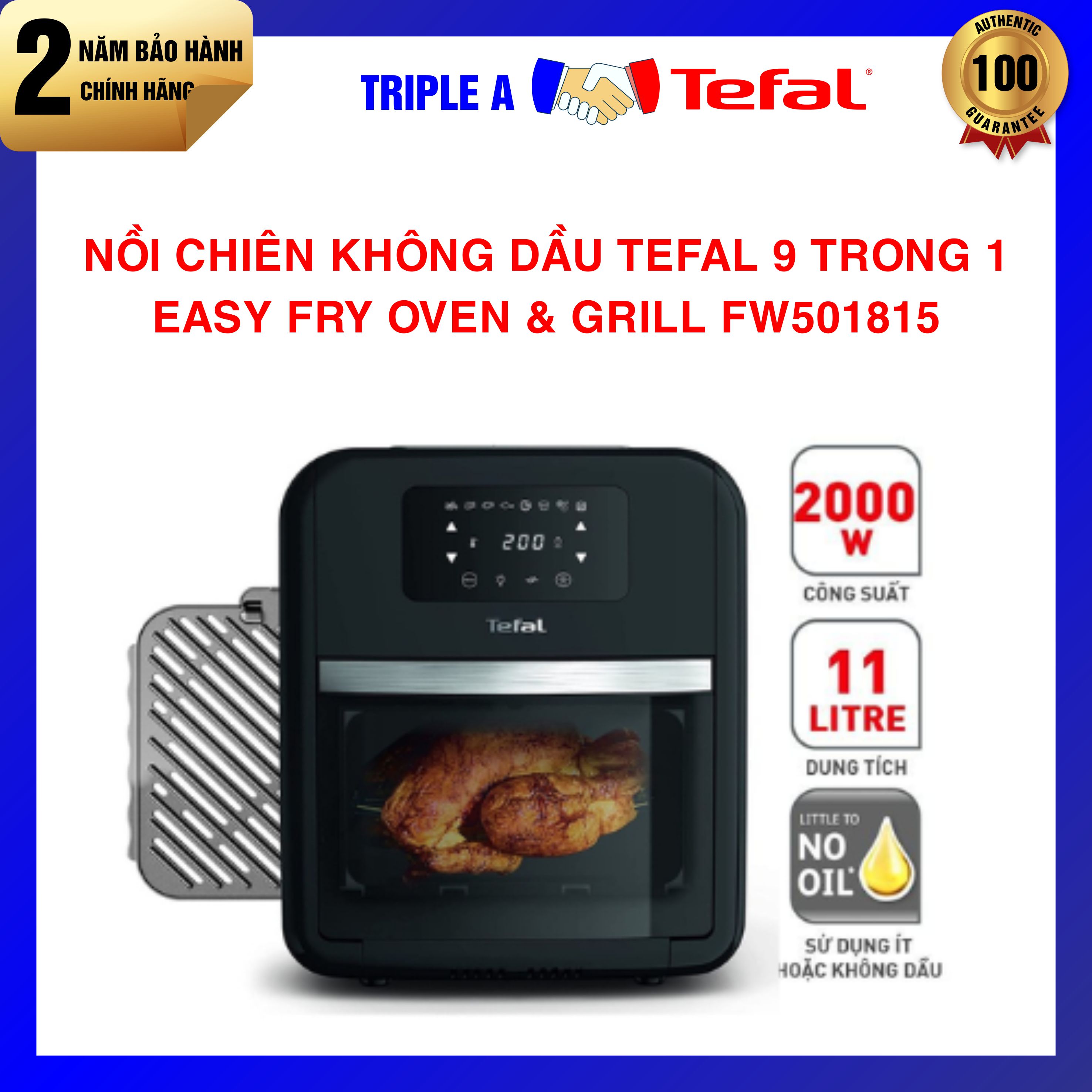Chia sẻ: đã thích nồi chiên không dầu tefal fw5018 đa năng 09 trong 01 - 11 lít