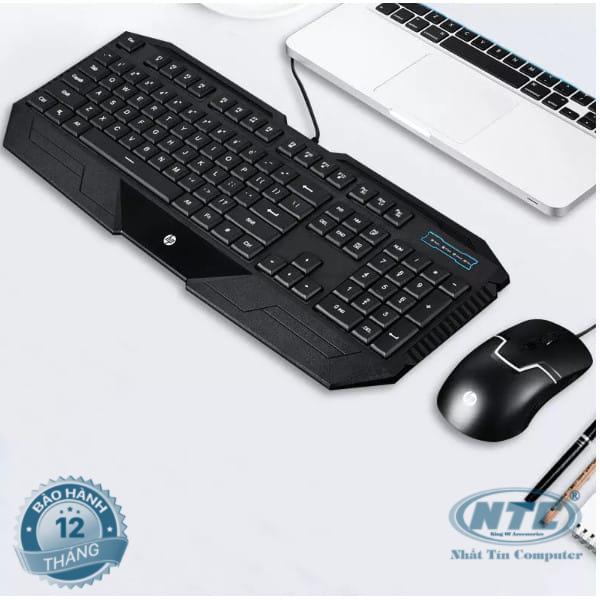 Bộ bàn phím và chuột HP GK1000 dành cho văn phòng cực êm - chuột led đa màu (Đen) - Phụ Kiện 1986