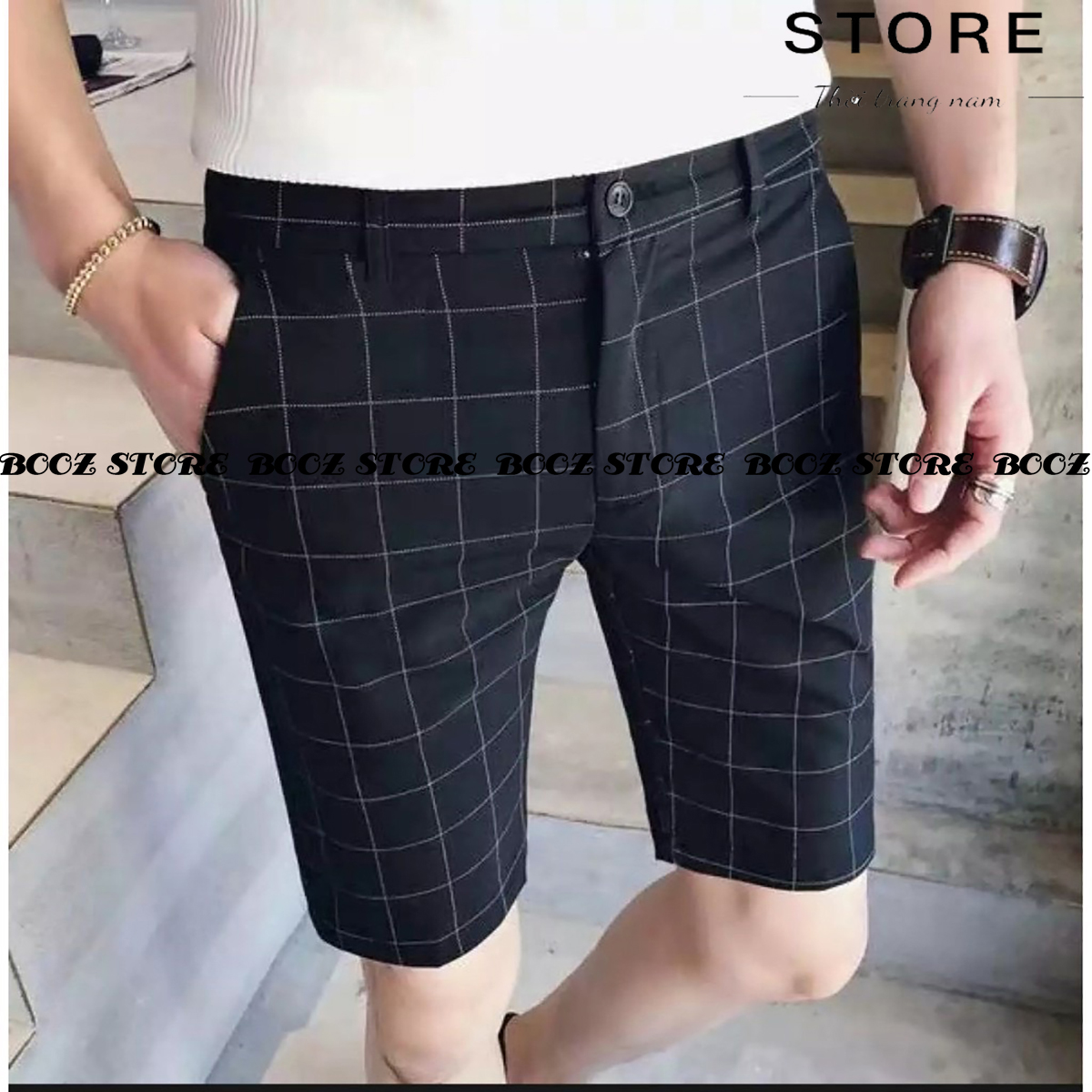 [FREESHIP] SALE Quần short tây nam _ Quần short caro nam tây âu co giãn sang trọng SIZE 27 ĐẾN 34 2024
