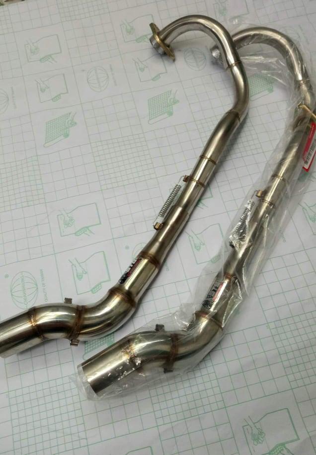 Cổ 2 khúc.cổ  cao lắp cho các lon pô độ (cho xe ex 150)