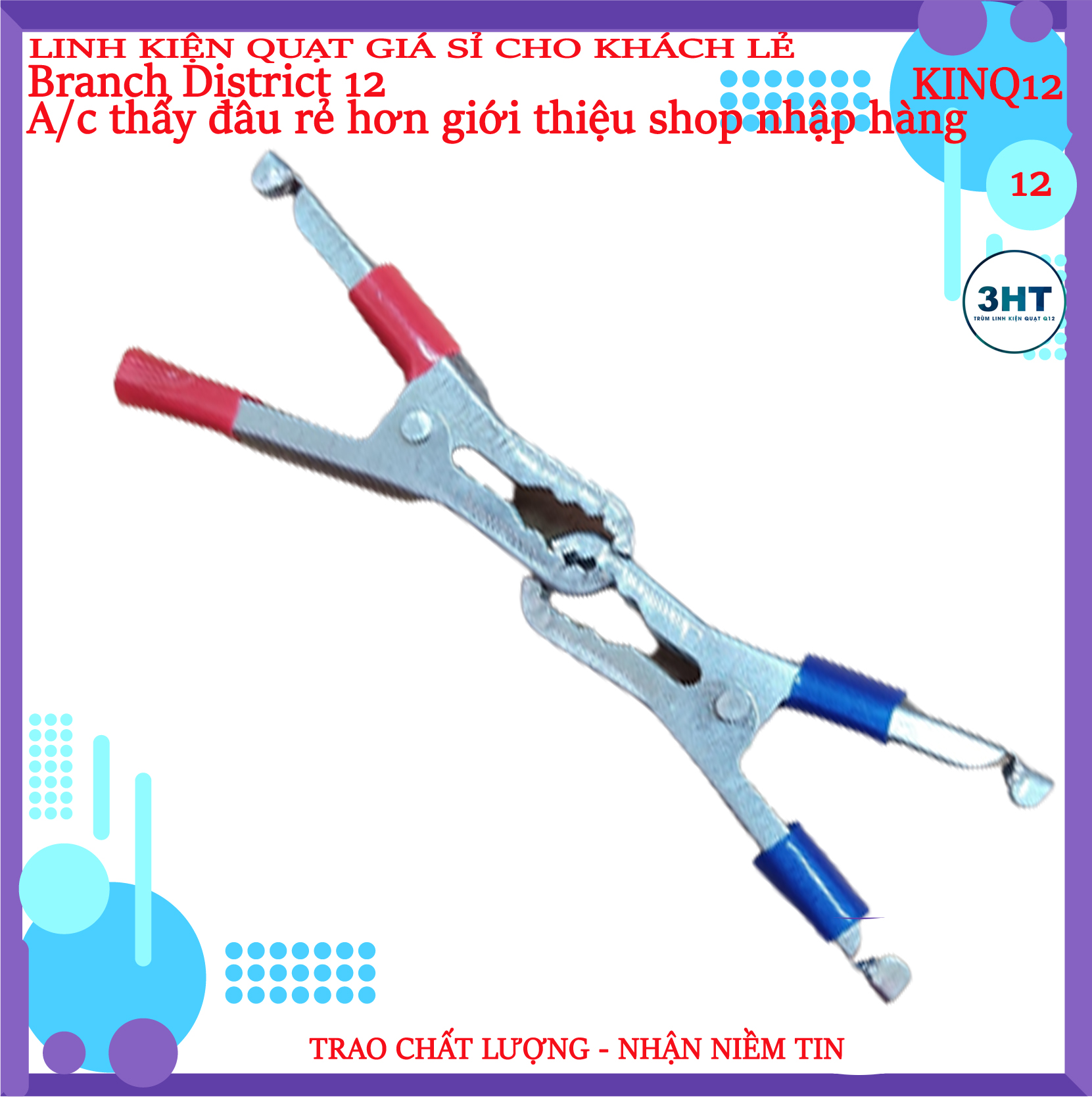 Kẹp bình ắc quy xanh đỏ 30a - 7cm - 1 cặp