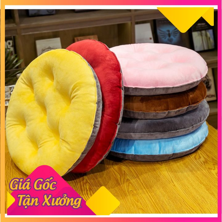 Đệm Ngồi Chất Liệu Nhung Siêu Mềm Mại - Đệm Lót Ghế Phối 2 Màu Cực Xinh - Đệm Ngồi Bệt Quán Cafe, Trà Sữa Đa Năng Siêu Mềm Mịn