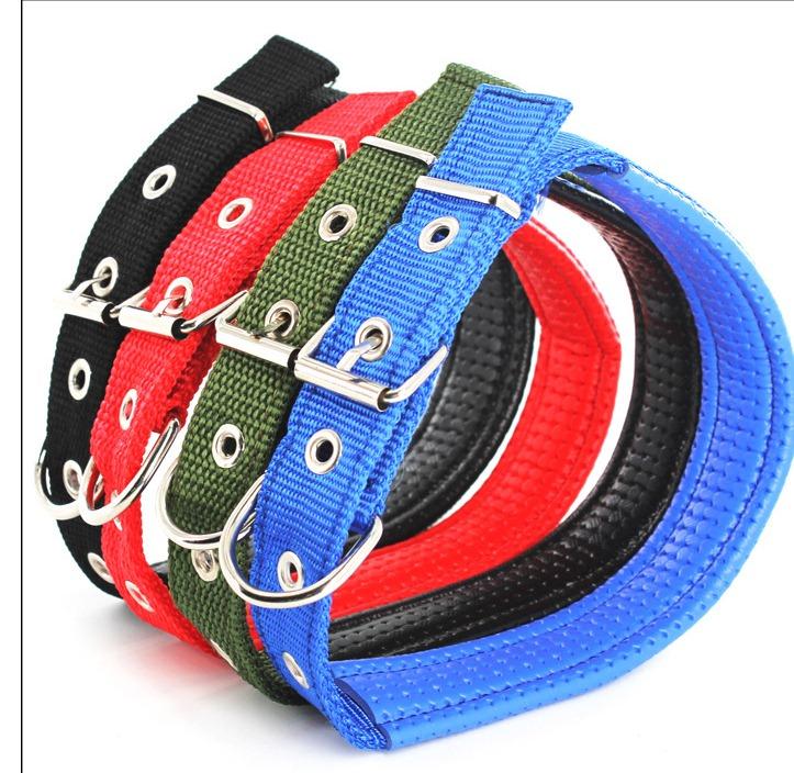 Vòng Cổ Cho Chó Vải Dù Dày Có Nệm Lót Khóa Gài Lỗ Kim Loại