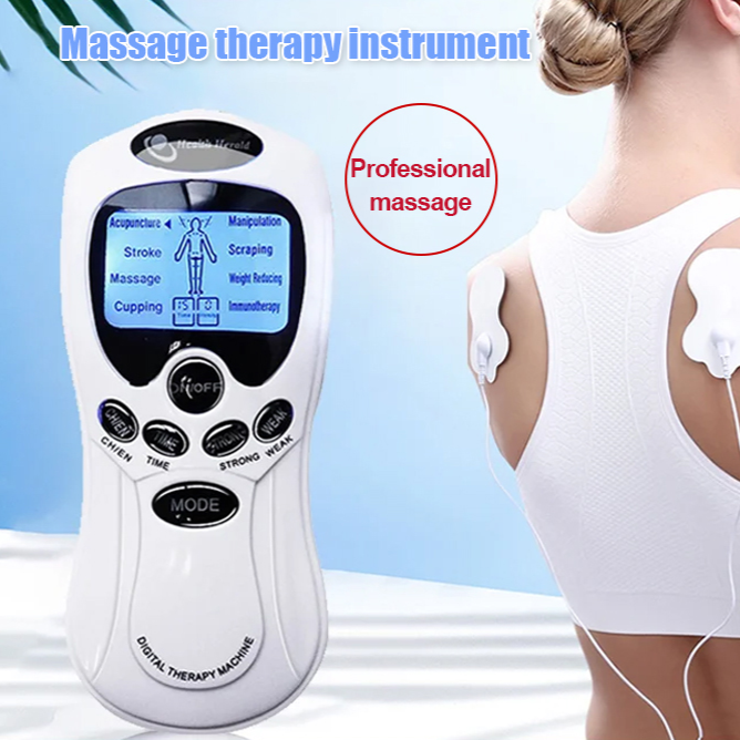 jikeyibai Thiết bị y tế mini gia dụng màn hình xanh máy mát xa kỹ thuật số hai lỗ