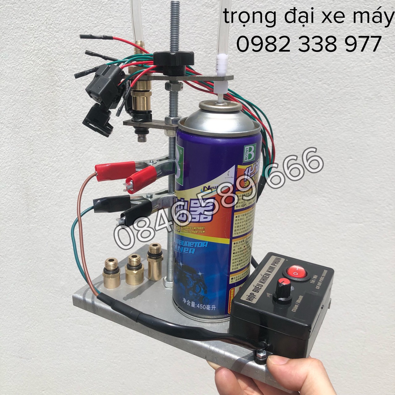 Bộ súc rửa kim phun vệ sinh kim phun xe máy chuyên nghiệp - honda + yamaha + piaggio + sym / trọng đại xe máy