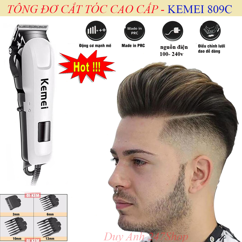 Tông Đơ Kemei 809C -  Tăng Đơ Chuyên Nghiệp, Vận Hành Êm Ái Với Nguồn Điện Từ 100 - 240V