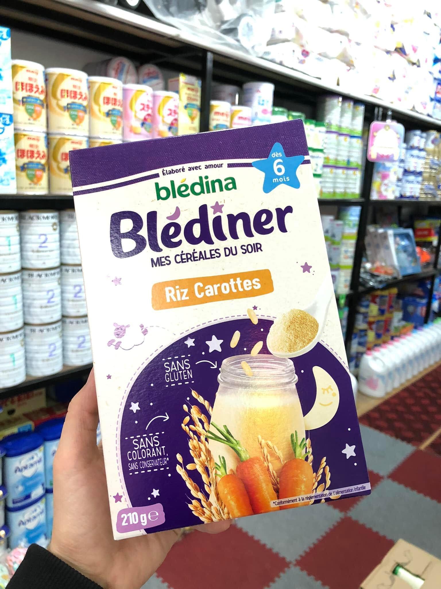Bột lắc Bledina vị Cà rốt đêm cho bé từ 6m
