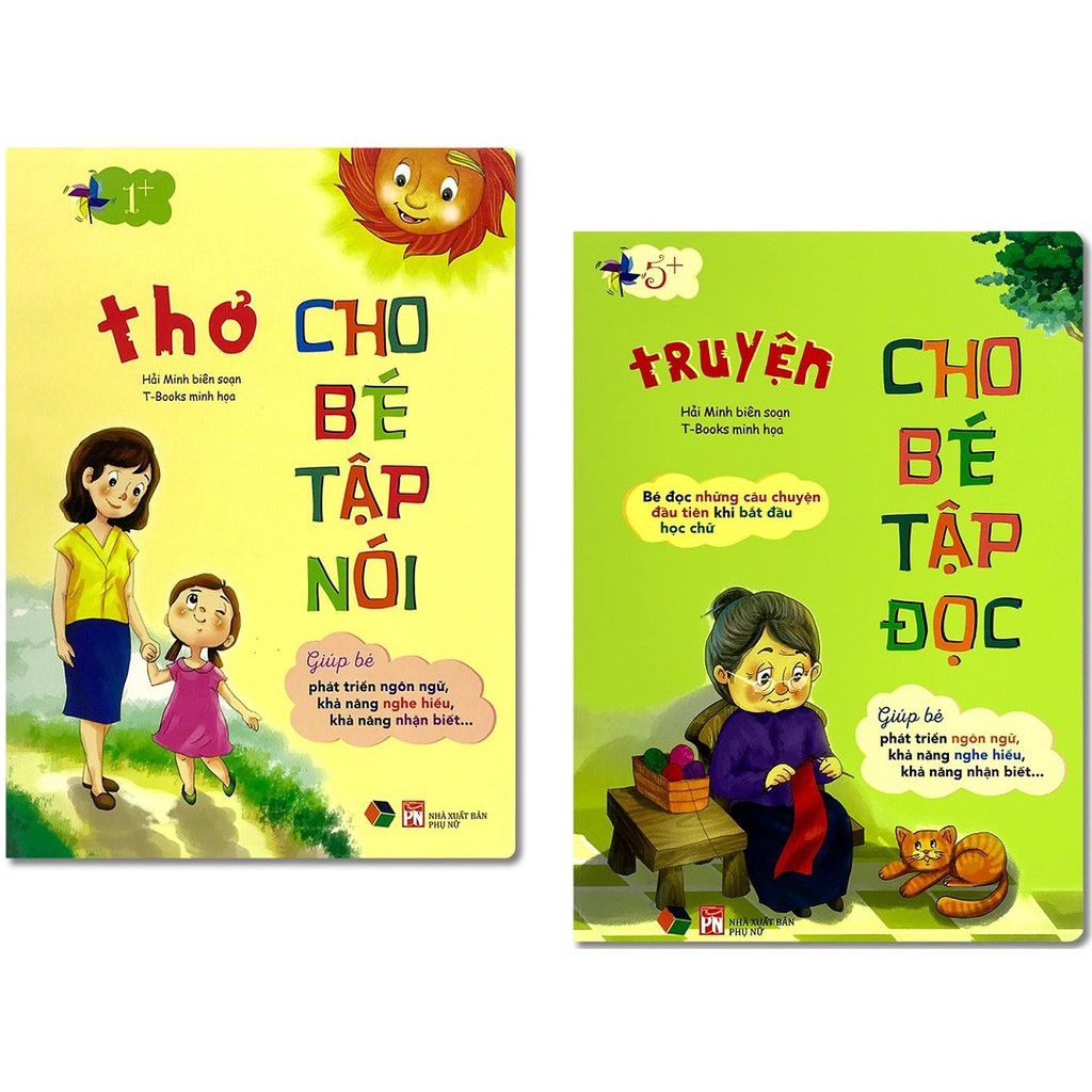 Nguyetlinhbook sách - combo thơ cho bé tập nói + truyện cho bé tập đọc .