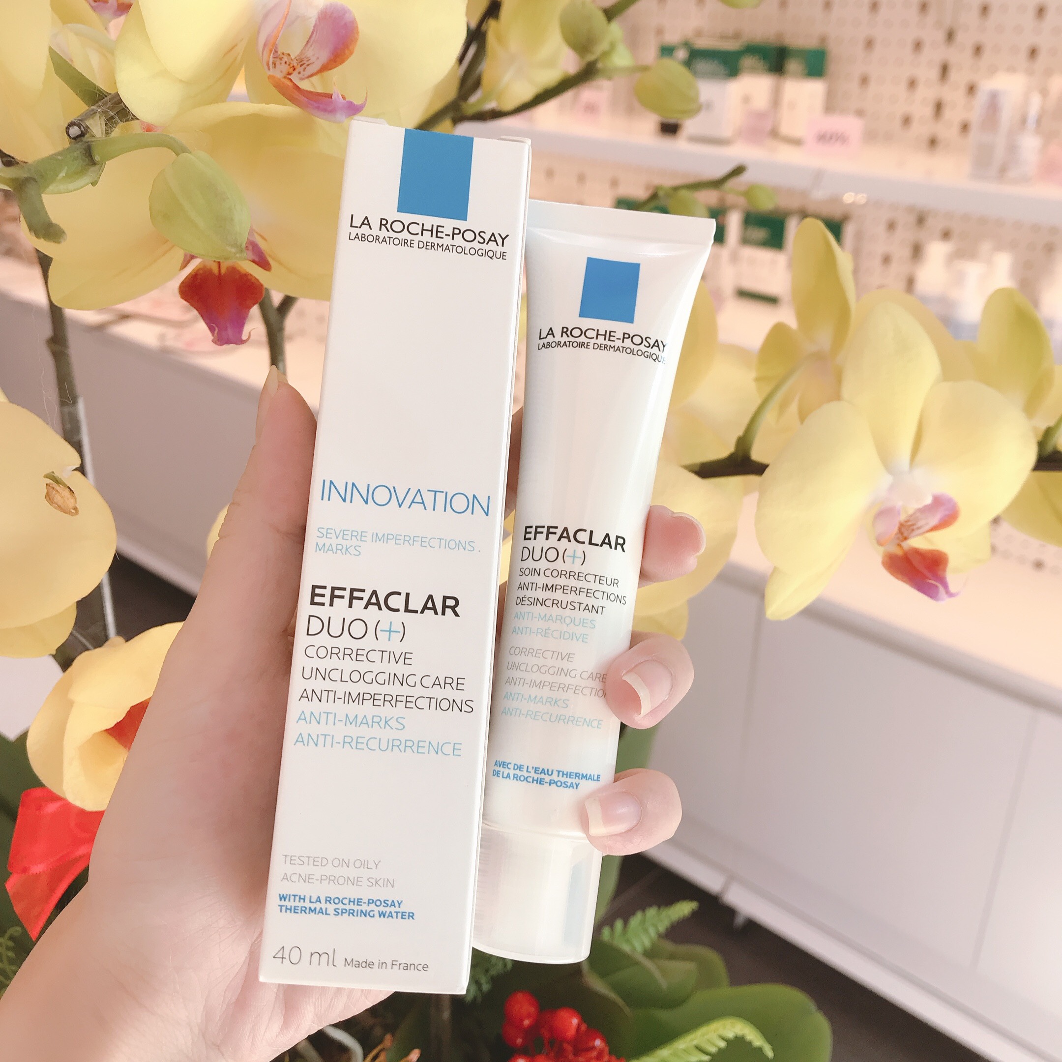 Kem Dưỡng Giảm Mụn, Ngừa Thâm, Thông Thoáng Lỗ Chân Lông La Roche-Posay Effaclar Duo+