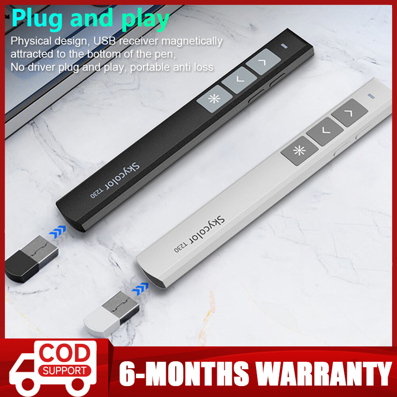 Bút trình chiếu powerpoint thuyết trình laser chiếu slide điều khiển 2 màn hình / pin sạc / xa 100m quà giáng sinh