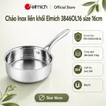 (SALE 8.8)Chảo inox 3 lớp nguyên khối Elmich Trimax EL 3846OL size 16cm
