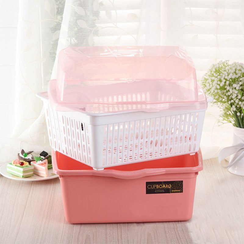 KHAY ÚP BÌNH SỮA, CHÉN DĨA TIỆN LỢI VỚI CHẤT LIỆU CAO CẤP - KỆ ÚP DỤNG CỤ ĂN UỐNG CÓ NẮP ĐẬY CHỐNG BỤI BẨN, CÔN TRÙNG - GIỮ AN TOÀN SỨC KHỎE CHO CẢ GIA ĐÌNH