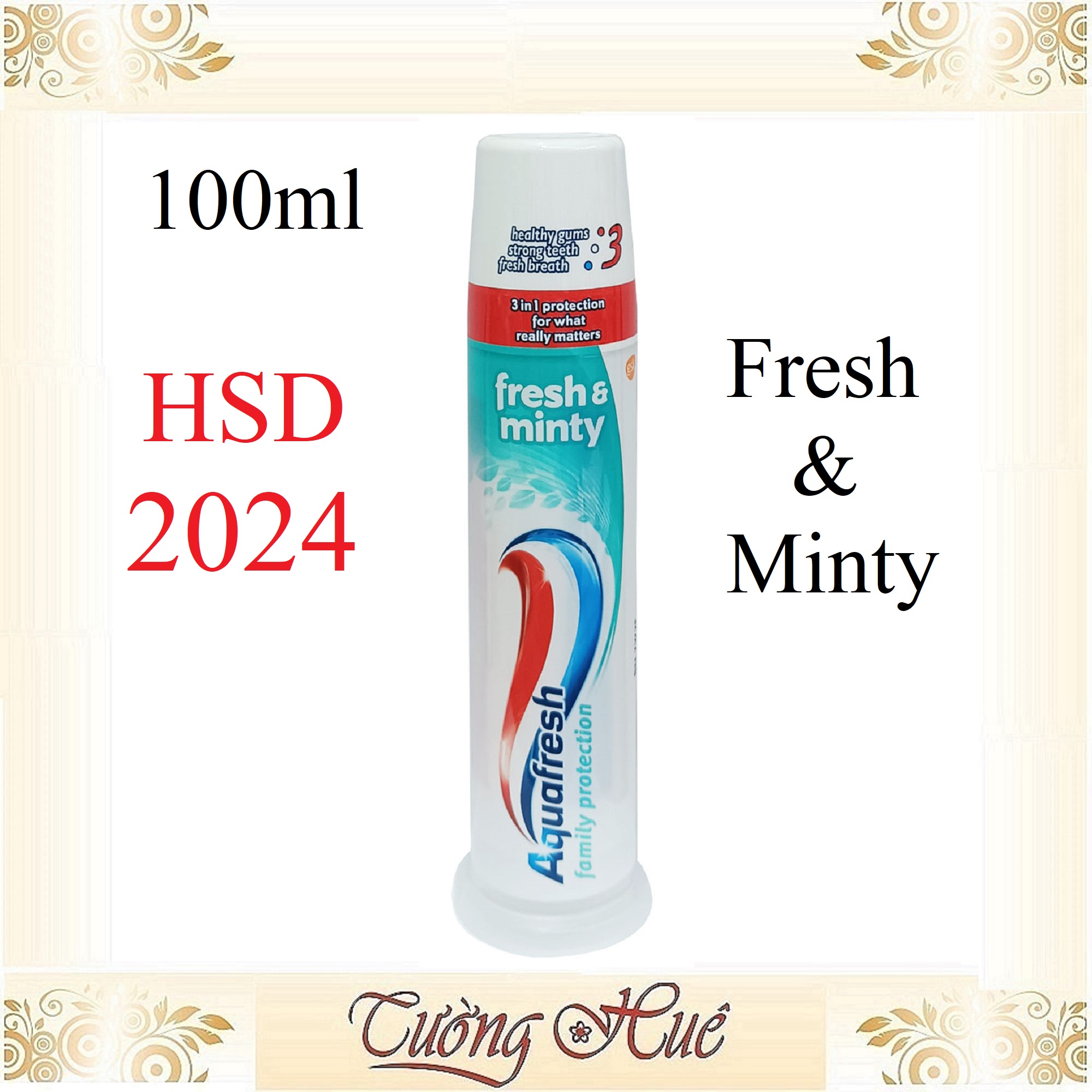 kem đánh răng aquafresh fresh & minty dạng ống - 100ml 1