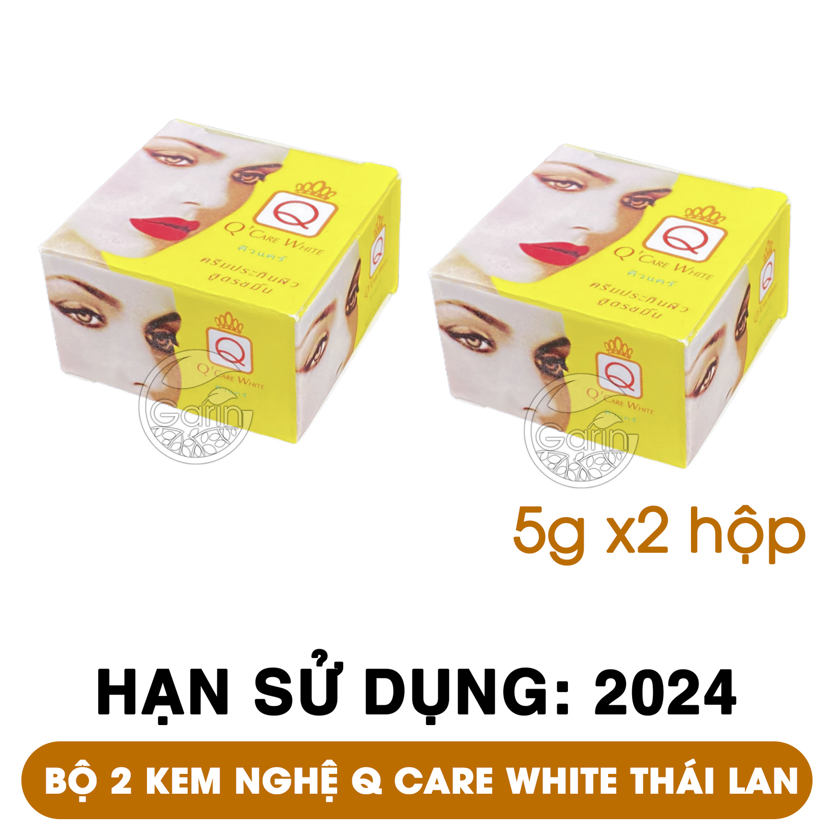 Bộ 2 hộp kem nghệ q care white Thái Lan 5g x2 hết mụn, mờ nám tàn nhang cho làn da trắng hồng và căng mịn BA TU SHOP