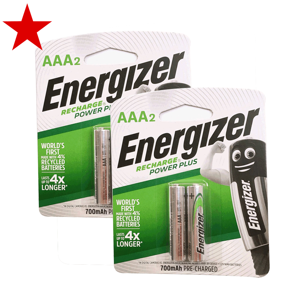 Combo 2 vỉ pin sạc đũa AAA Energizer 700mAh chính hãng